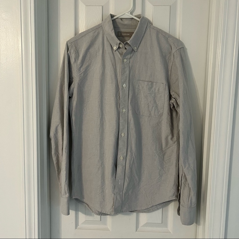 Mens Light Gray Everlane Oxford (S)